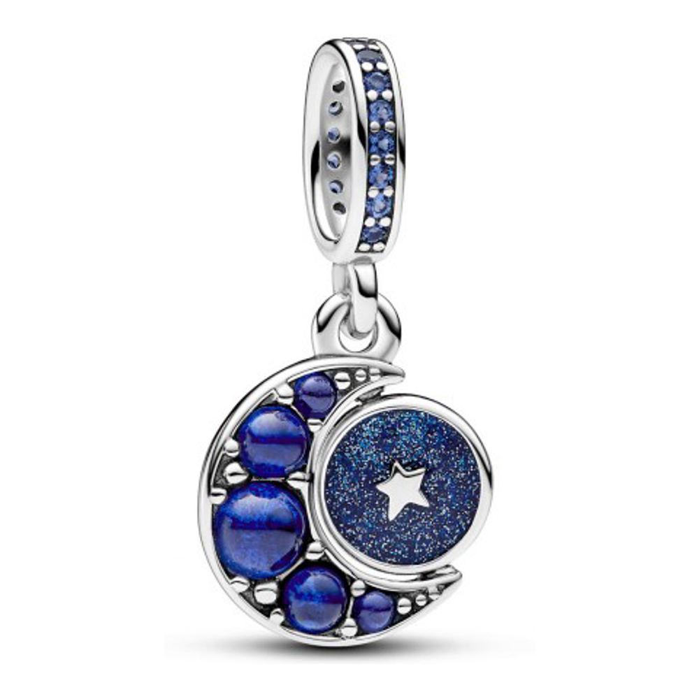 Women's 'Sparkling Moon Spinning' Charm