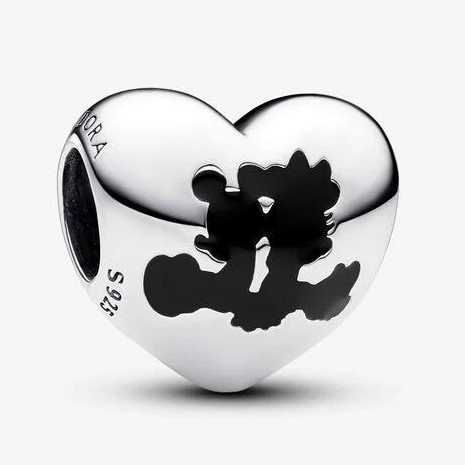 'Mickey Mouse & Minnie Mouse Heart' Charm für Damen