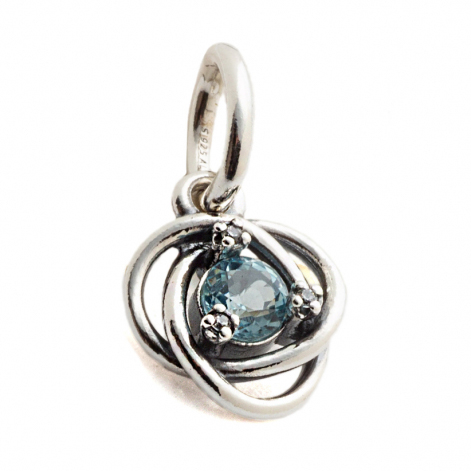 Women's 'Sea Aqua Eternity Circle' Charm