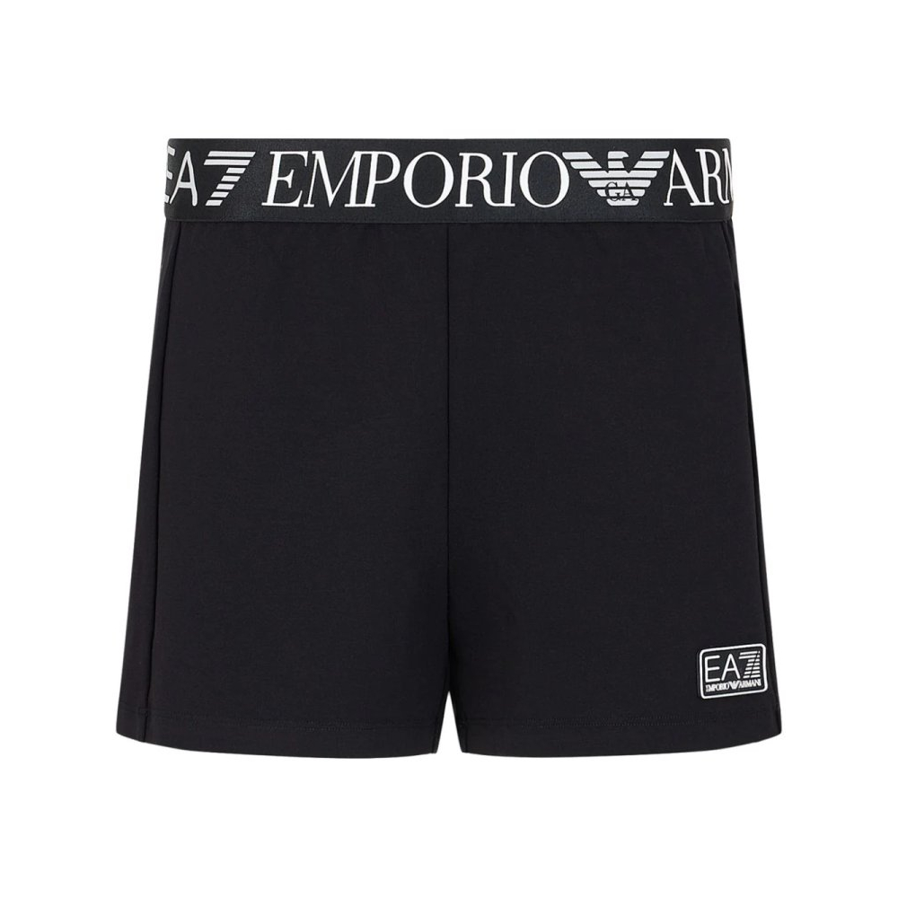 Short en coton 'Logo-Waist' pour Femmes