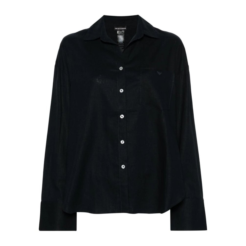 Chemise 'Camp-Collar Buttoned' pour Femmes