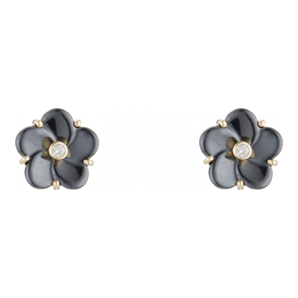 'Fleur noir' Ohrringe für Damen
