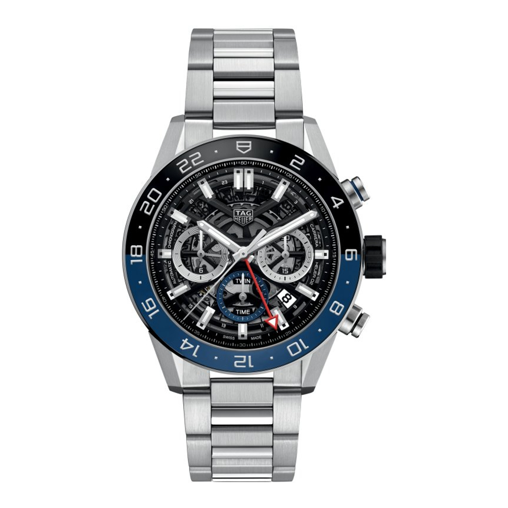 Men's 'Carrera Chronograph Twin-Time' Watch