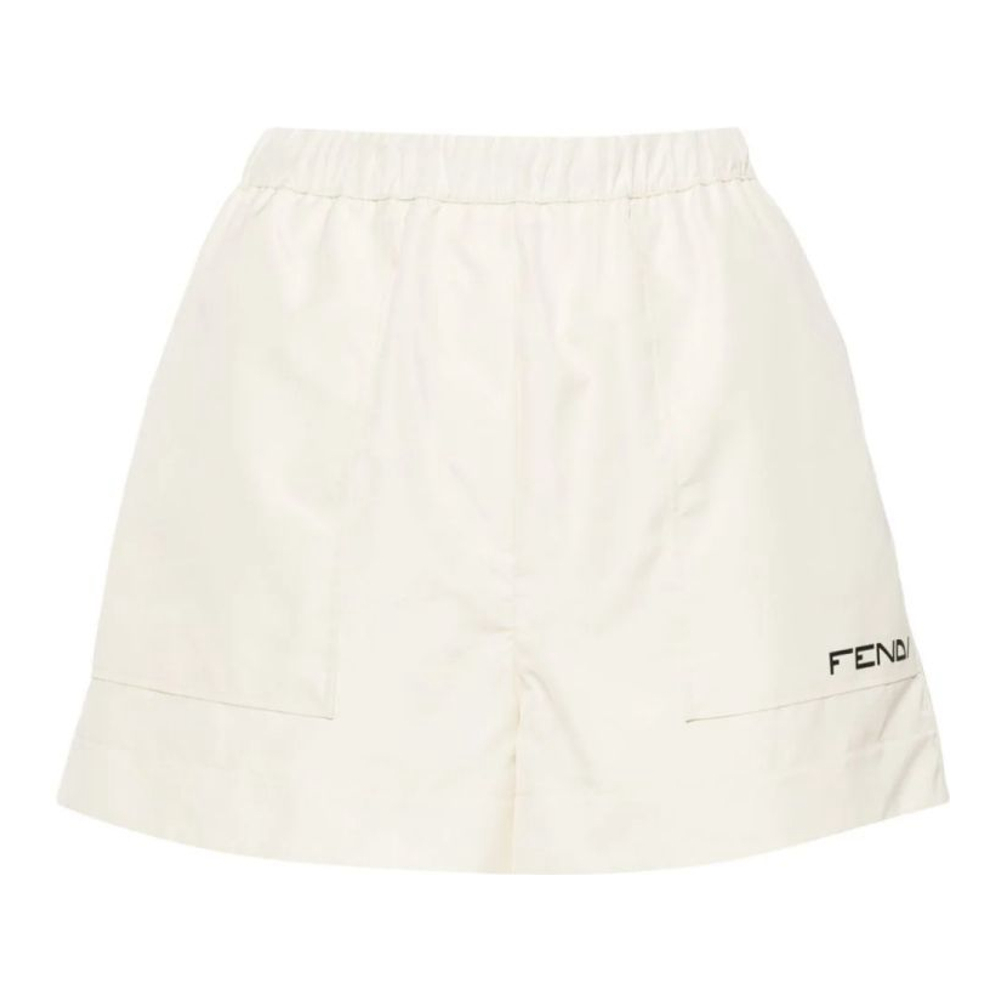 'Logo Printed' Shorts für Damen