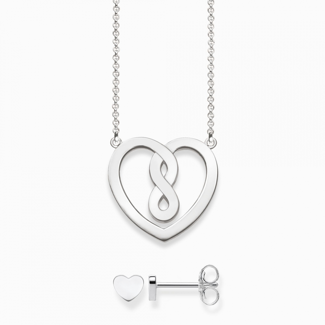 'Heart' Halskette & Ohrringe Set für Damen