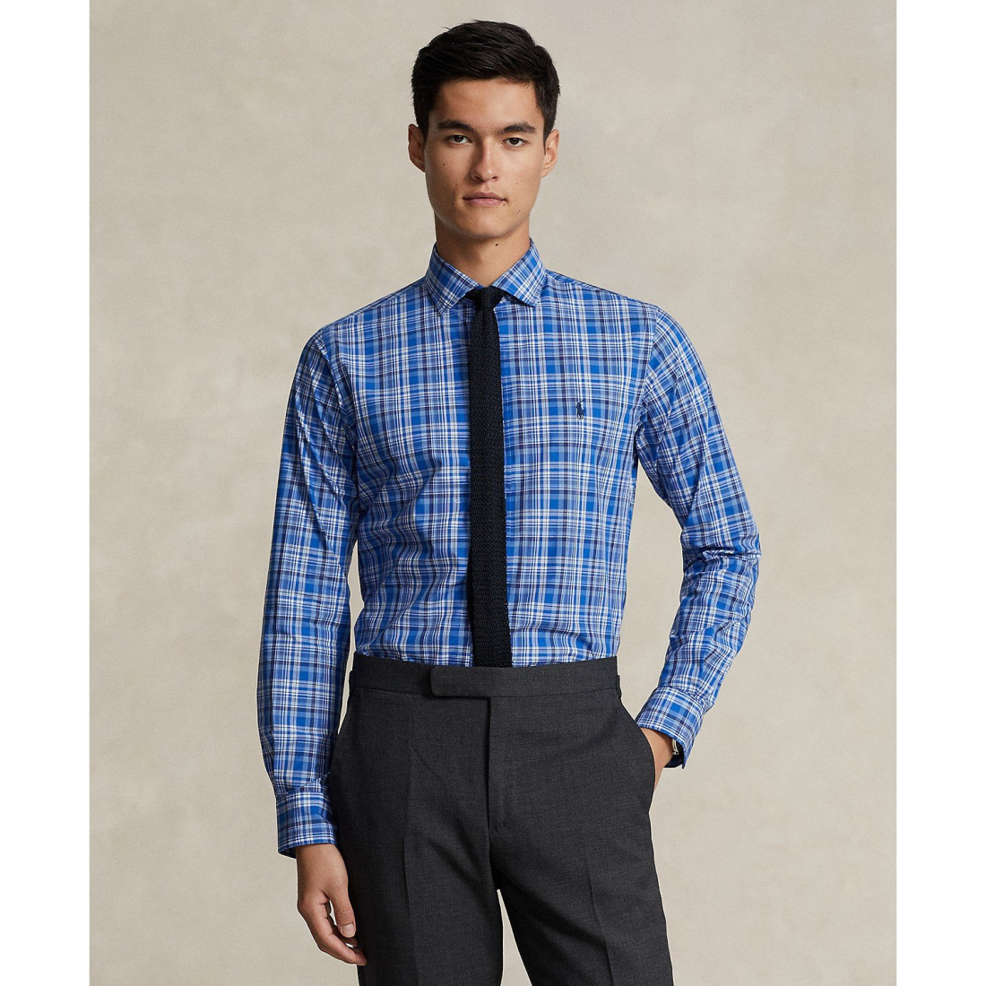 Men's Poplin Plaid Shirt