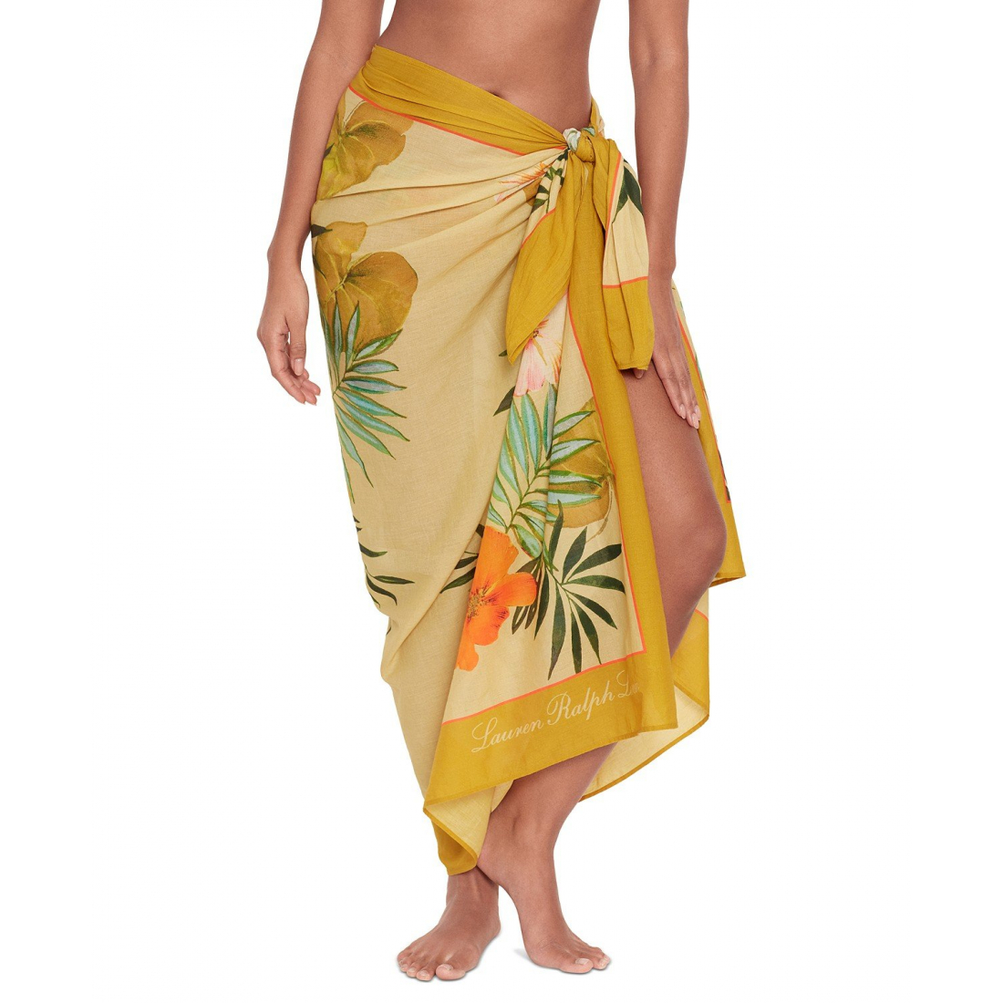 Women's 'Bold Border Pareo' Cover-up Skirt