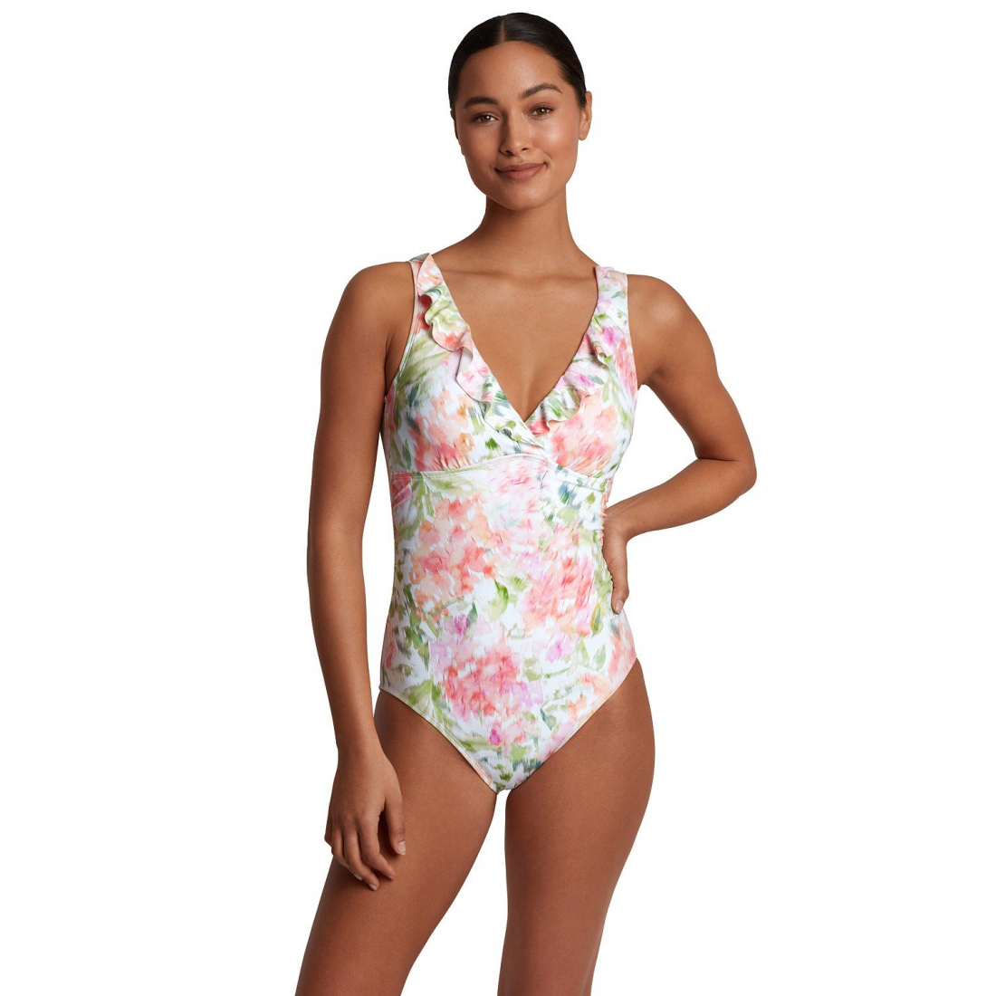 Maillot de bain 'Ruffled Floral-Print' pour Femmes