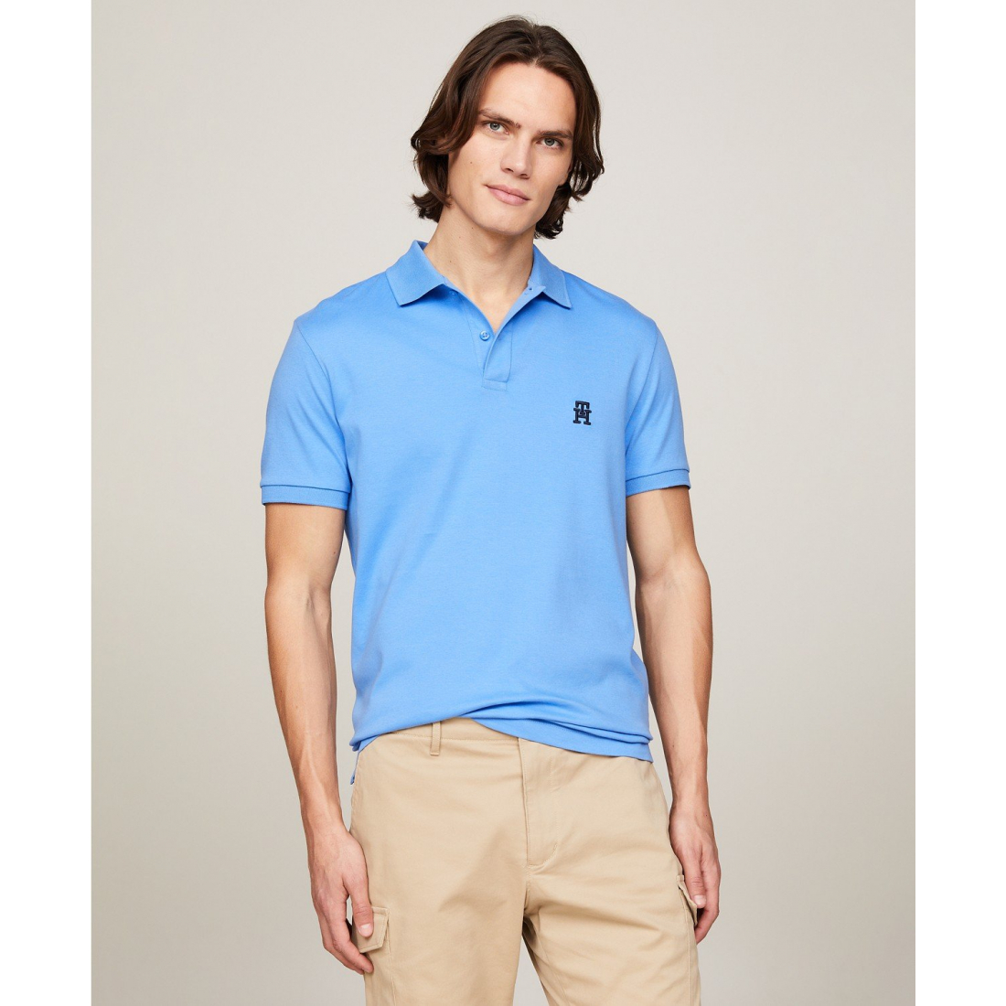 'Short Sleeve Interlock Monogram Polo Shirt' pour Hommes