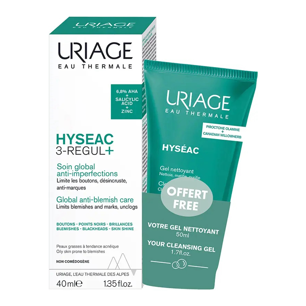 'Hyséac 3-Regul + Gel Nettoyant' - 2 Pièces