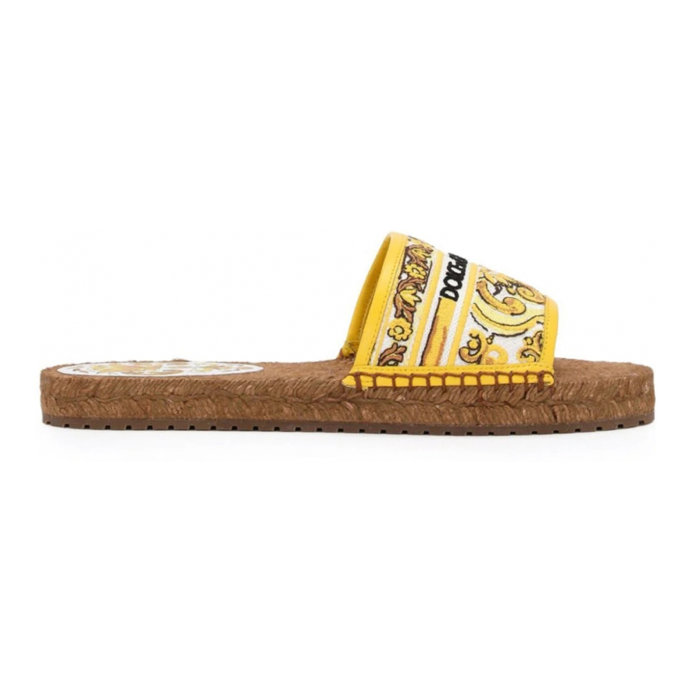 Women's 'Majolica Logo-Embroidered' Flat Sandals