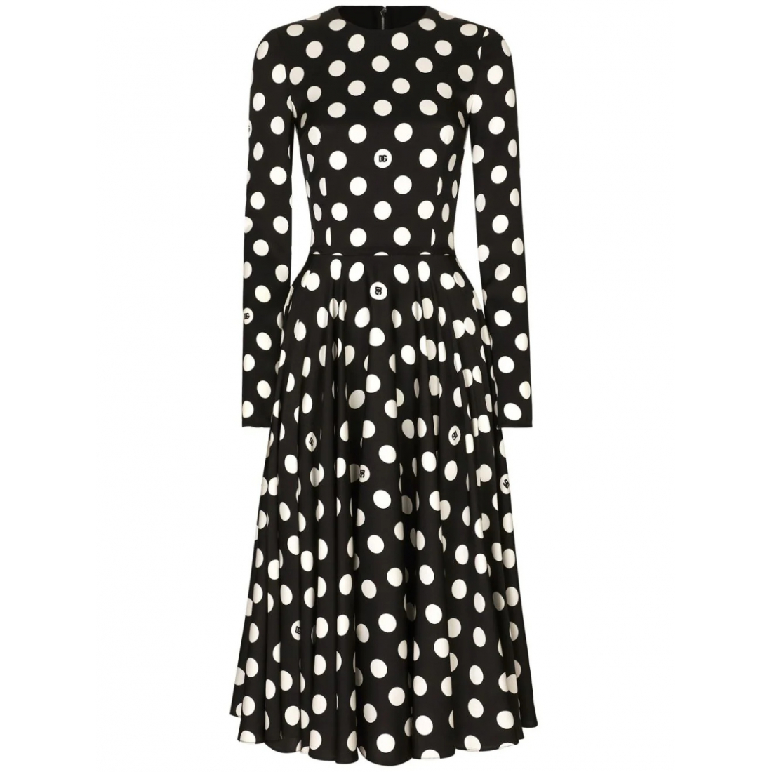 'Polka-Dot' Midi Kleid für Damen