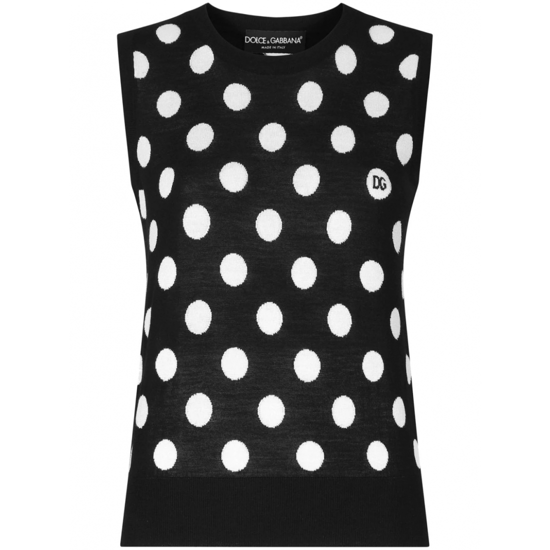 'Polka-Dot' Pullover-Weste für Damen