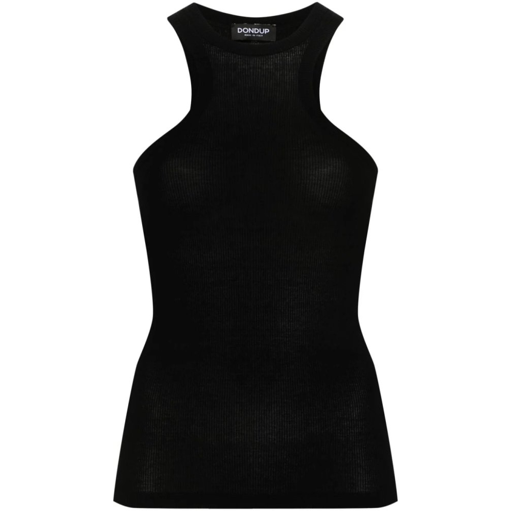 Women's 'Logo-Plaque Ribbed' Sleeveless Top