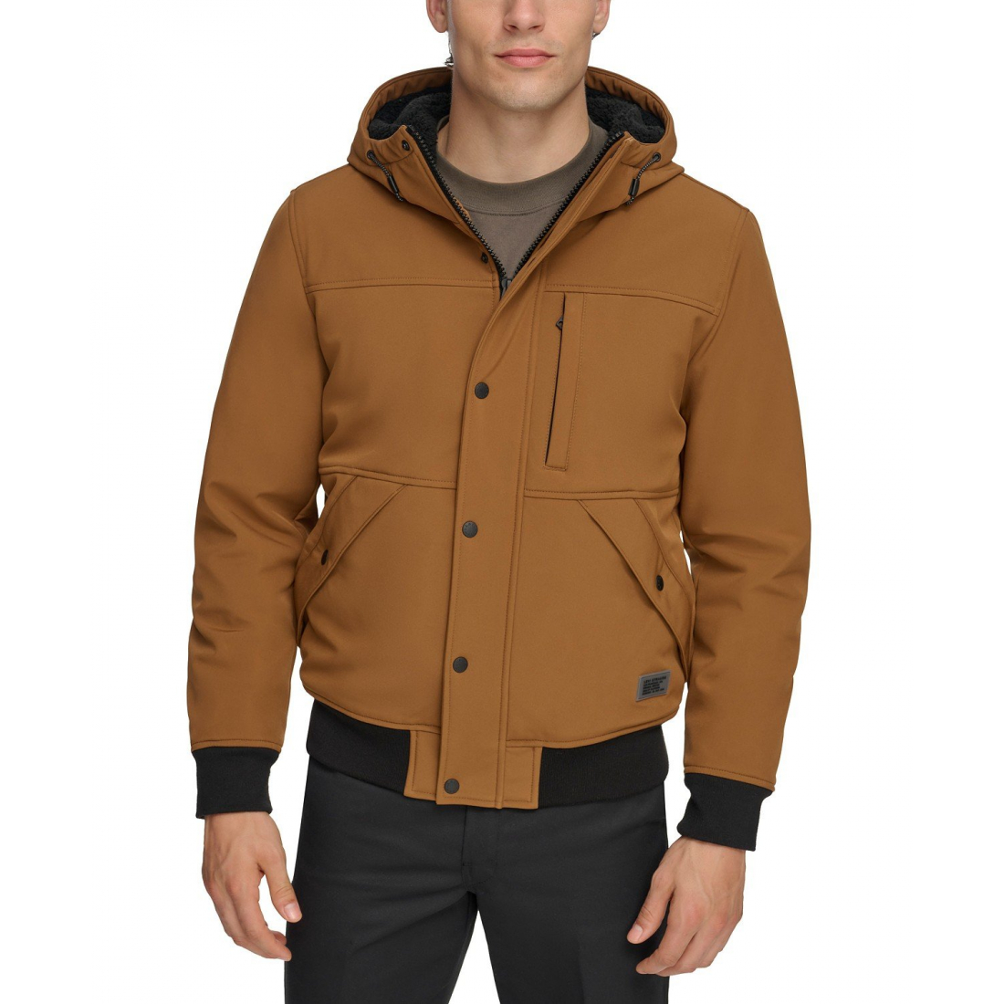 Men's 'Soft Shell Sherpa Lined Hooded' Jacket