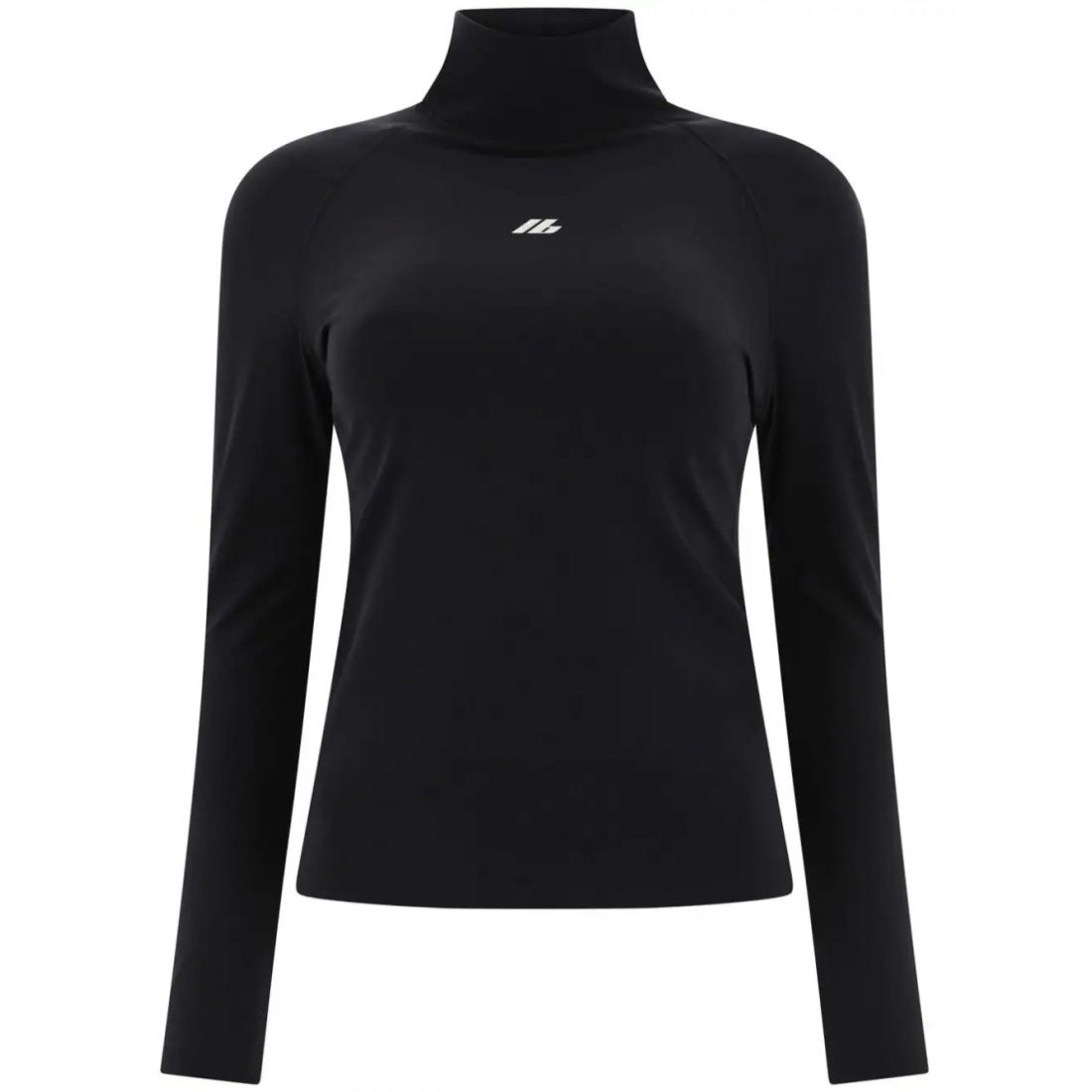 'Activewear Embroidered-Logo' Rollkragen Top für Damen