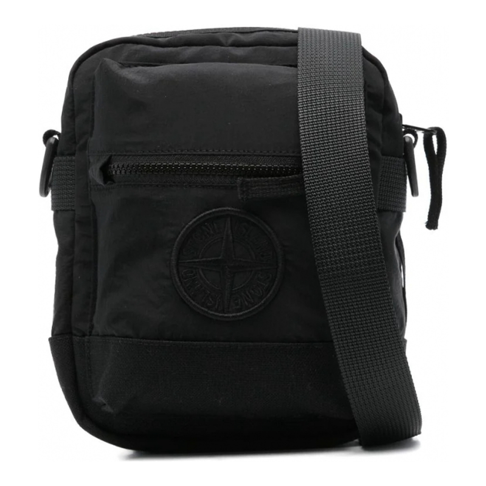 Men's 'Compass-Motif' Messenger Bag