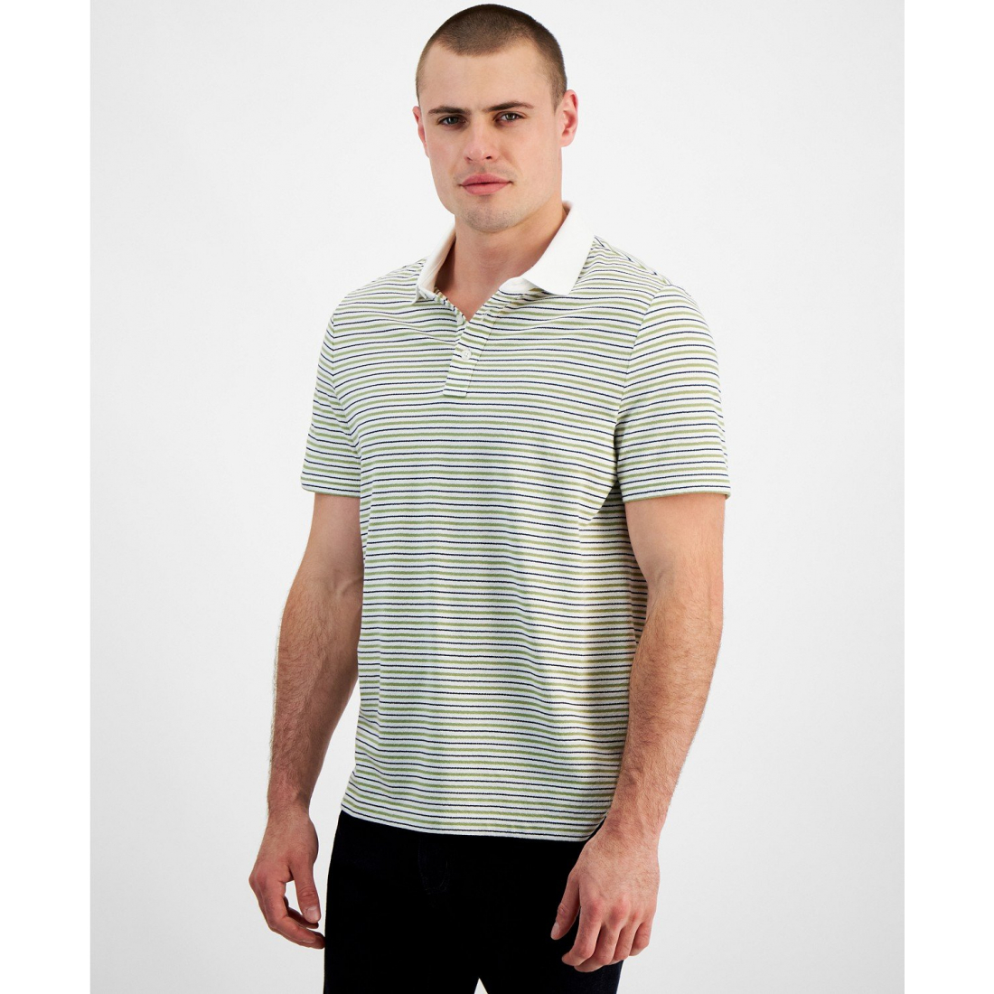 Men's 'Modern-Fit Stripe' Polo Shirt