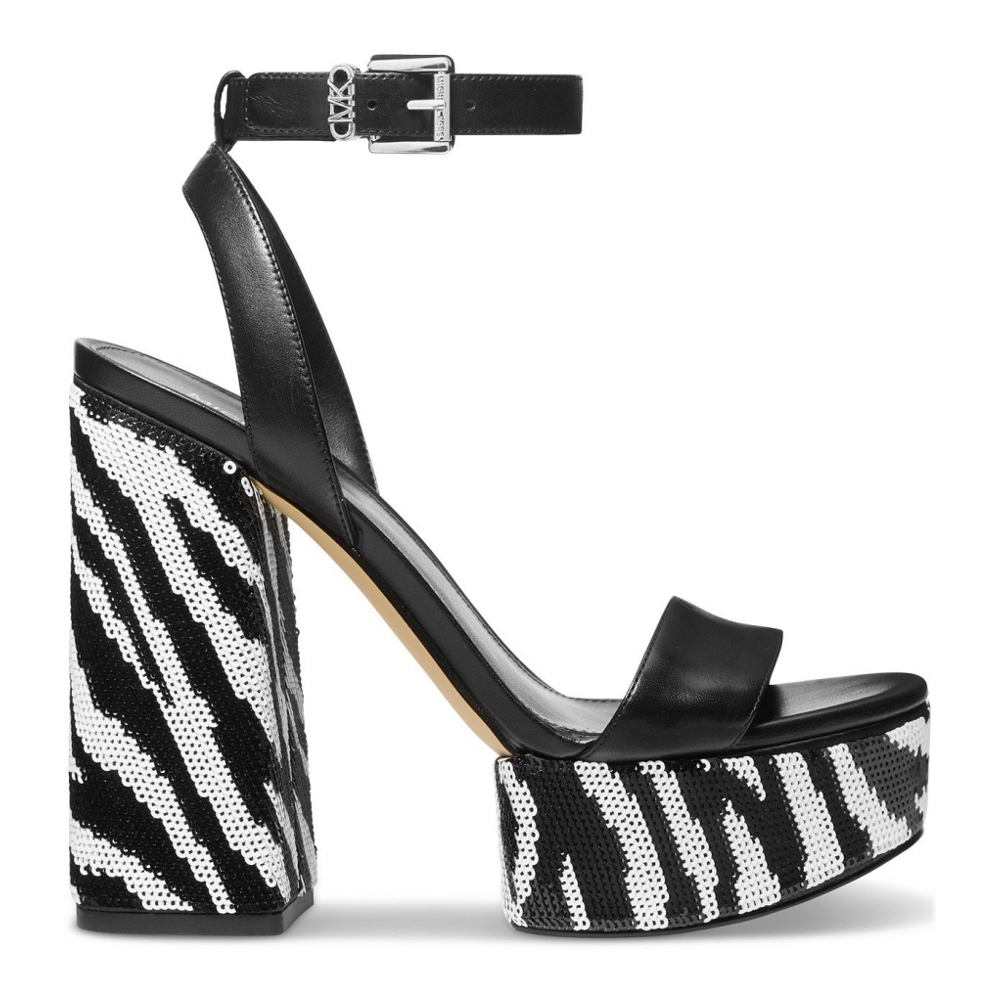 'Ashton Zebra Sequin High Heel' Sandalen mit Plateausohle für Damen