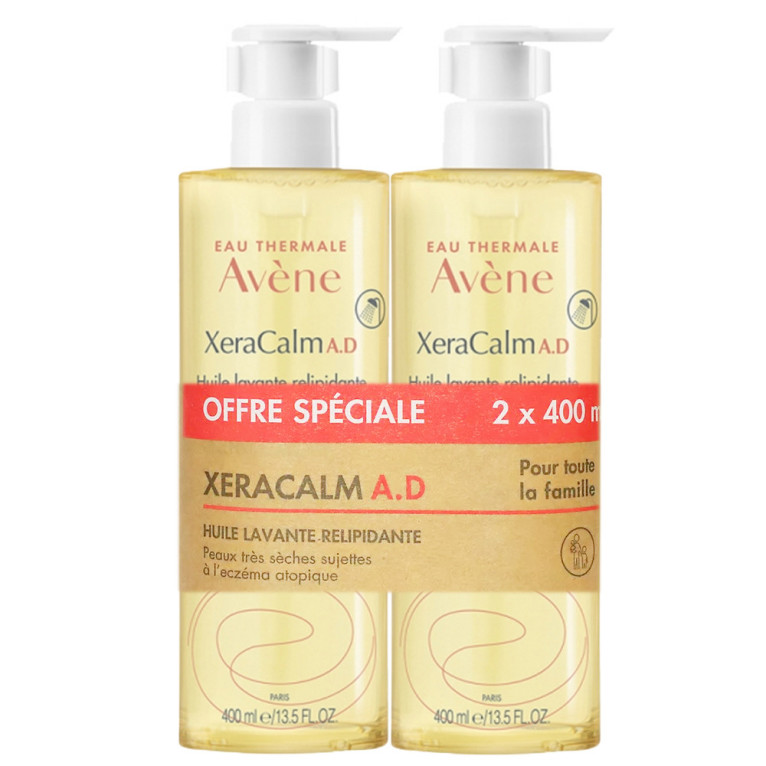 'XeraCalm A.D Lipid-Replenishing' Cleansing Oil - 400 ml, 2 Pieces