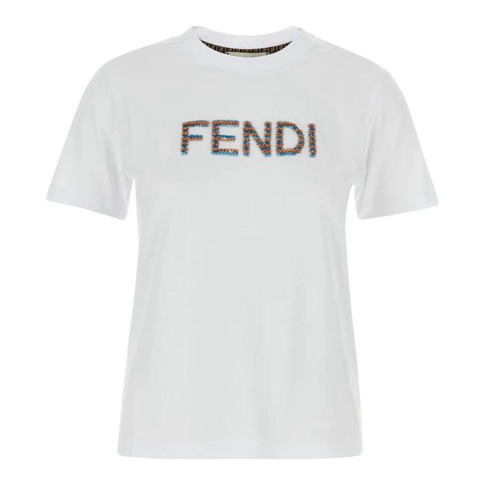 'Logo' T-Shirt für Damen