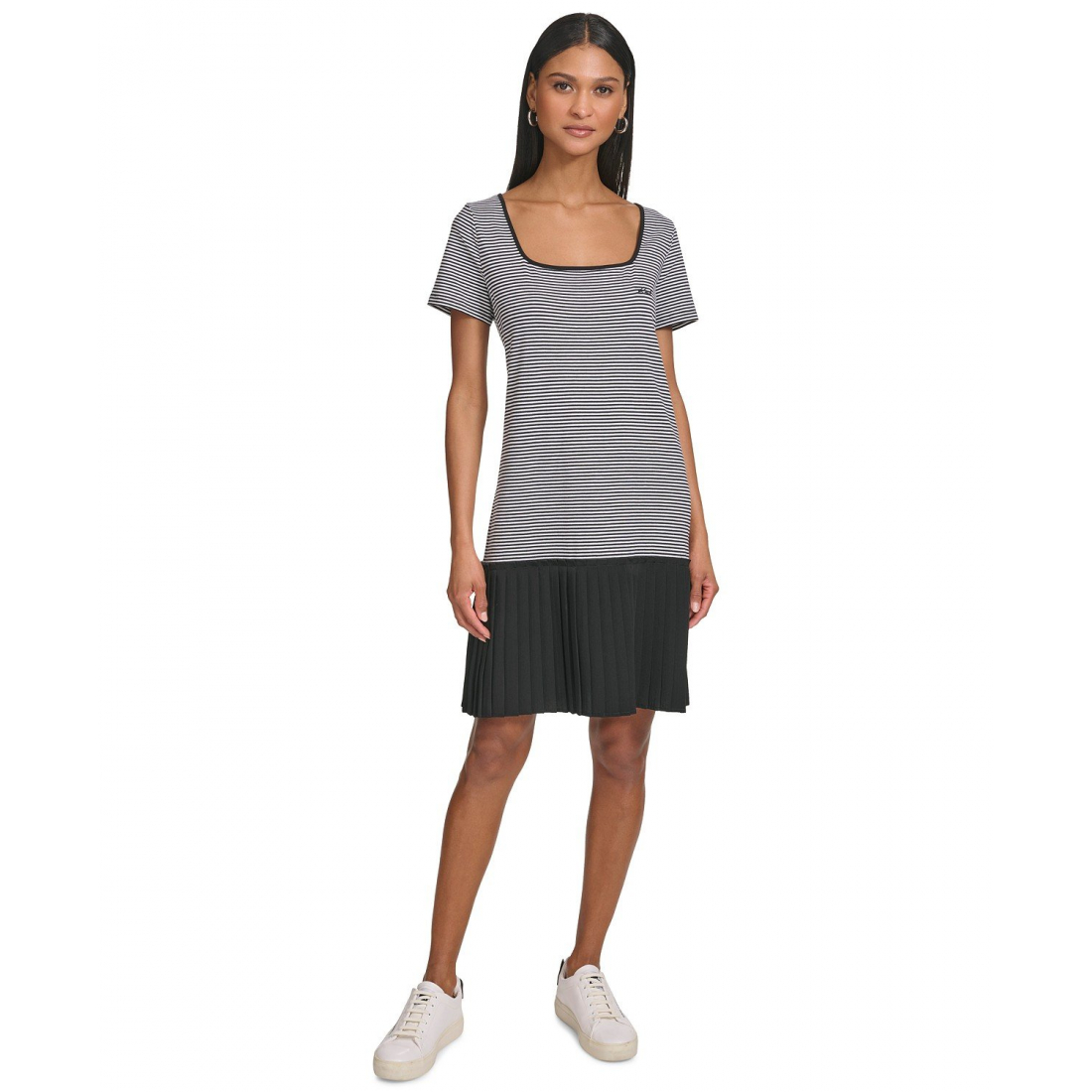 'Square-Neck Logo' T-Shirt-Kleid für Damen