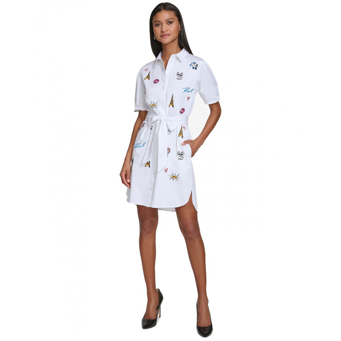 Robe chemise 'Embroidered' pour Femmes