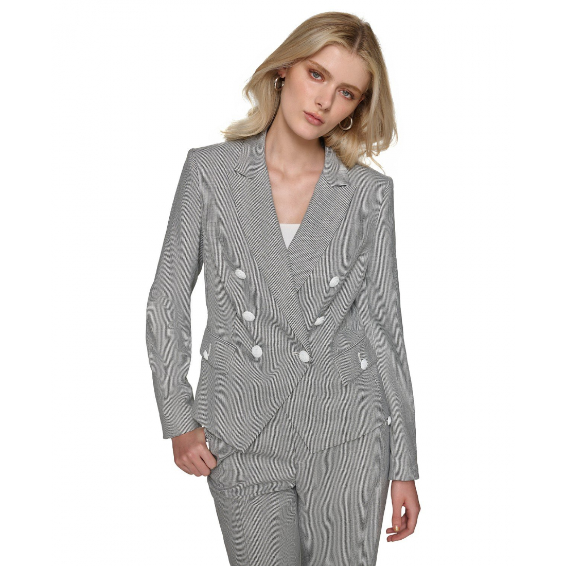 Blazer 'Pinstripe Double-Breasted' pour Femmes