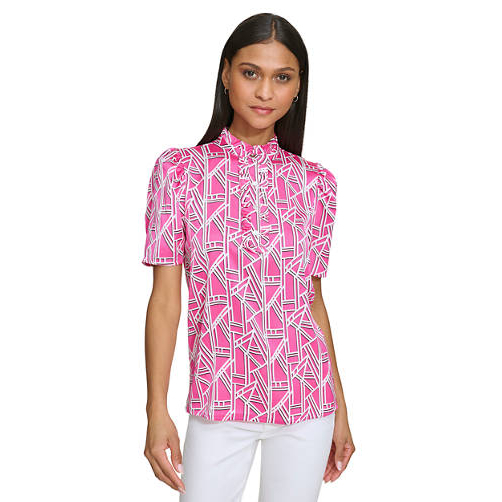 Blouse 'Puff Sleeve Printed' pour Femmes