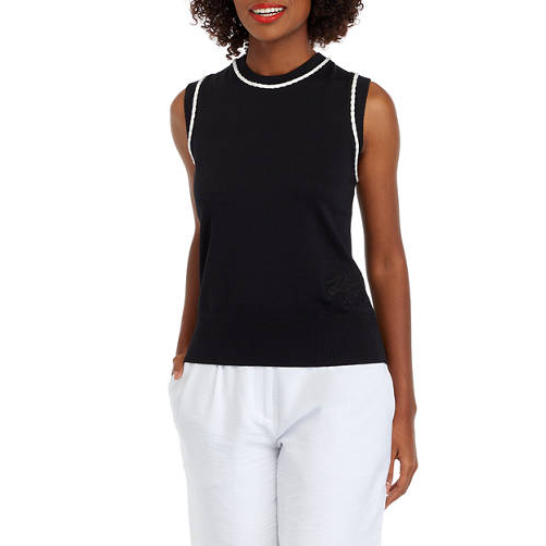 Women's 'Tipped' Sleeveless Sweater