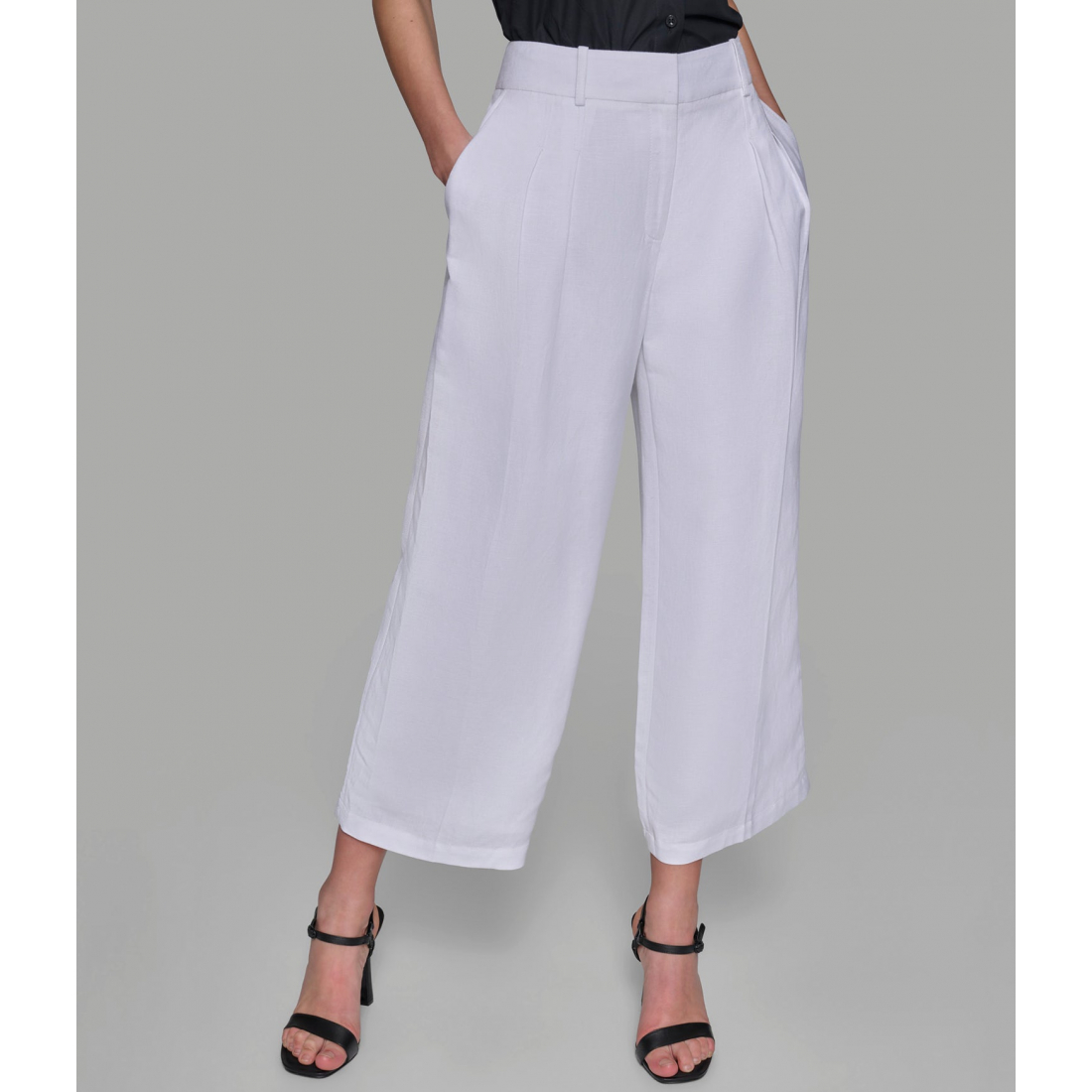 Pantalon 'Linen Blend Cropped' pour Femmes