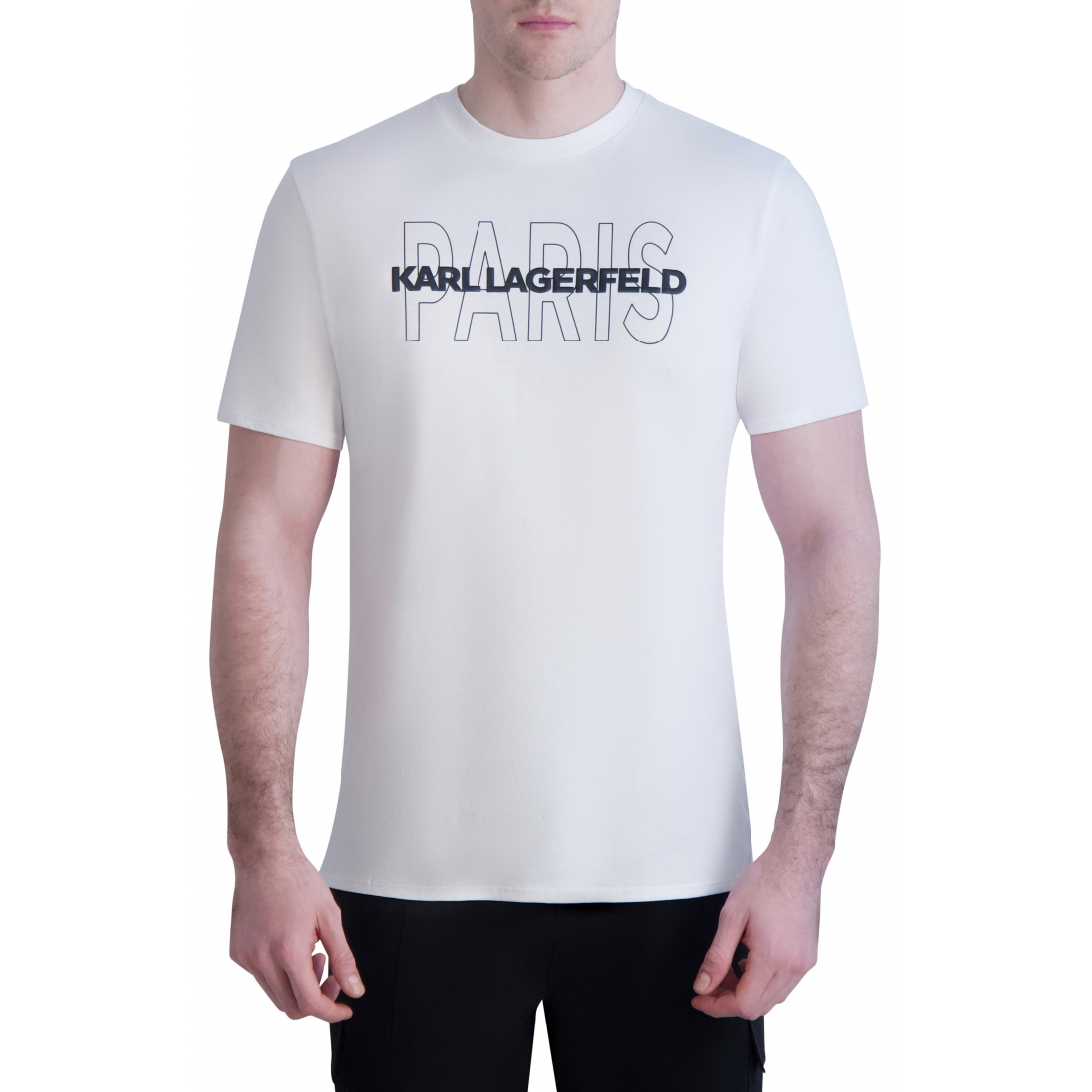 'Rubberized Logo Cotton Graphic Tee' pour Hommes