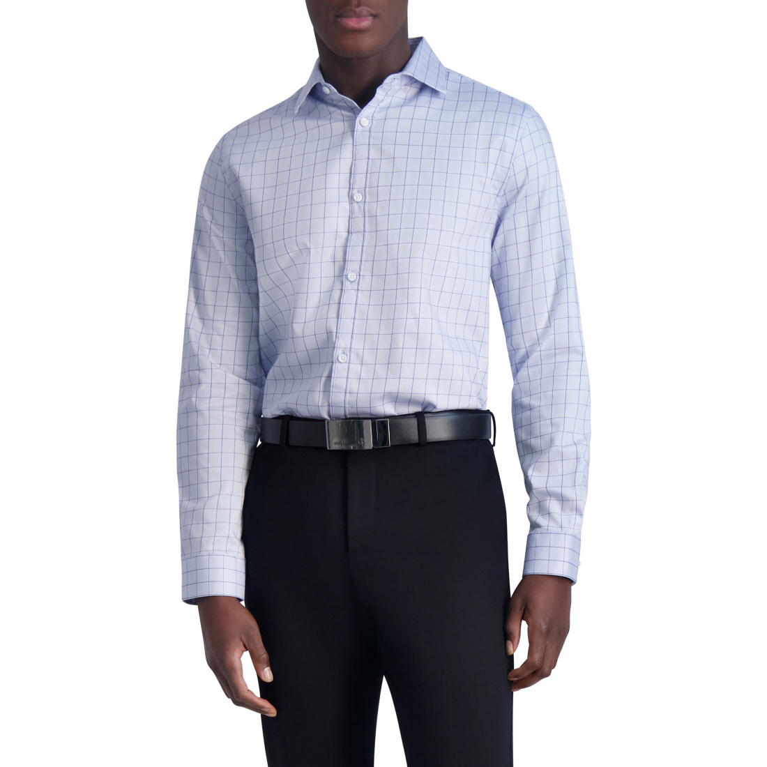 Men's 'Windowpane Cotton Dobby Long Sleeve Button-Up Shirt'