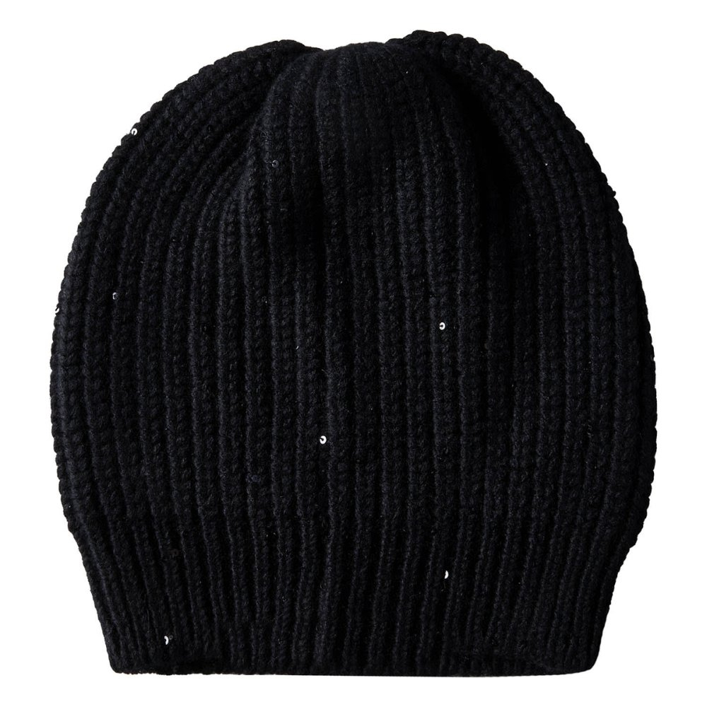 Women's 'Sequin-Embellished Ribbed' Beanie