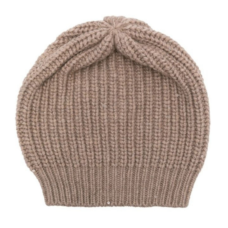 Bonnet 'Sequin-Embellished Ribbed' pour Femmes