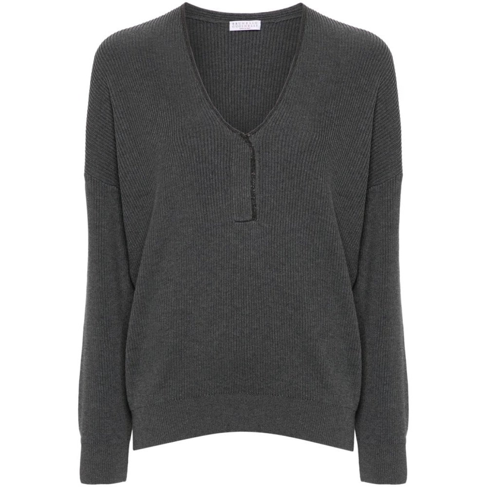 'Monili-Chain Ribbed' Pullover für Damen