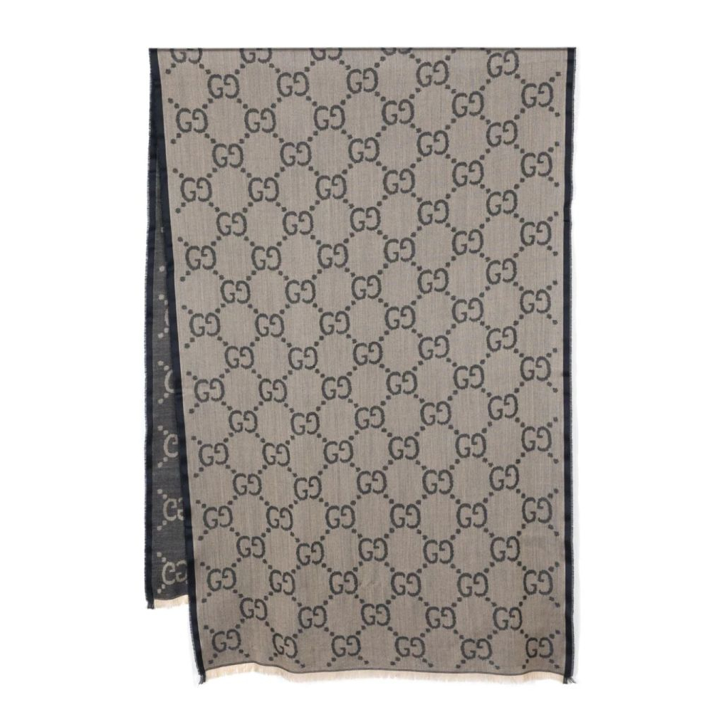 Men's 'GG-Jacquard' Wool Scarf