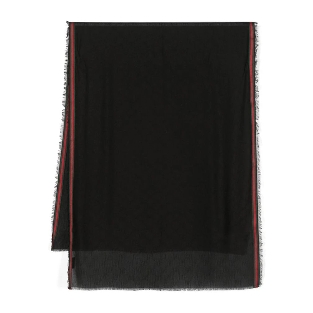 Men's 'Web-Stripe Frayed' Scarf