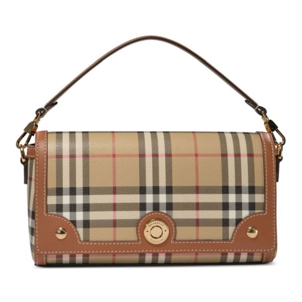 'Vintage Check Logo-Plaque' Schultertasche für Damen