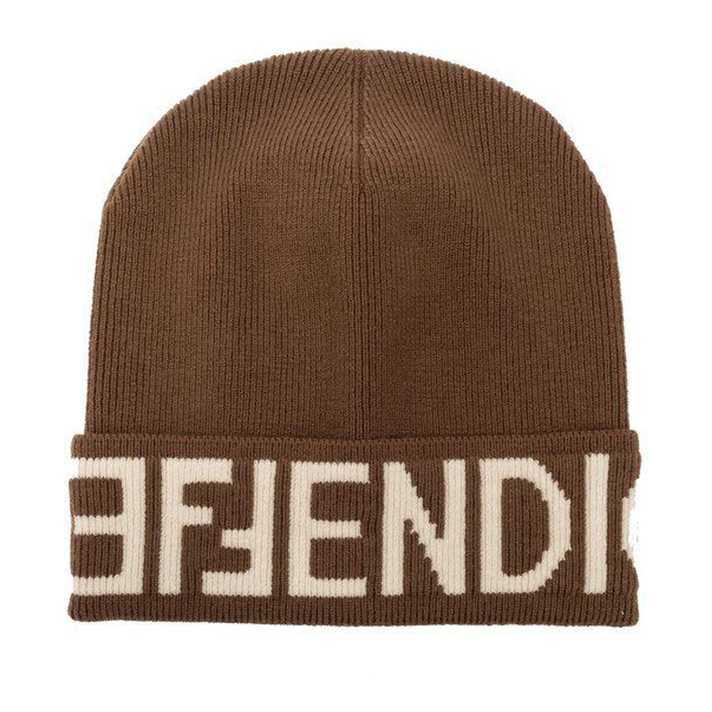 Women's 'Fendi Logo' Beanie