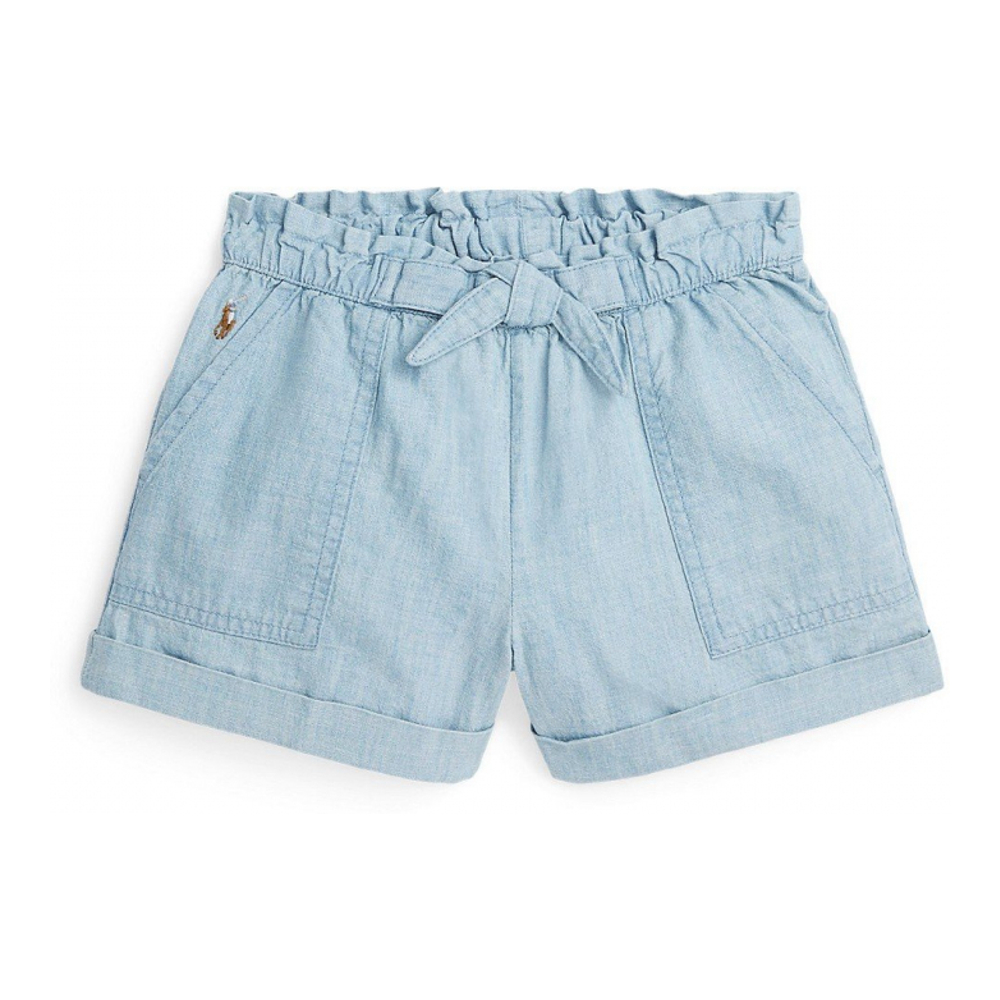 Toddler & Little Girl's 'Cotton Chambray Camp' Shorts