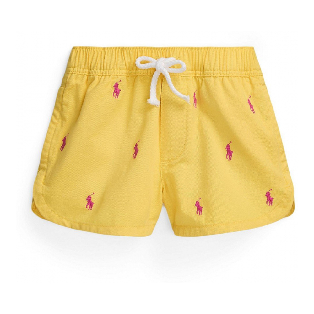 Toddler & Little Girl's 'Polo Pony Cotton Twill' Shorts