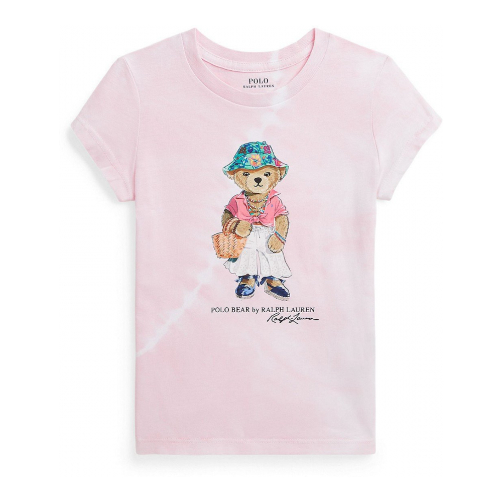 Toddler & Little Girl's 'Polo Bear Tie-Dye Cotton Jersey' T-Shirt