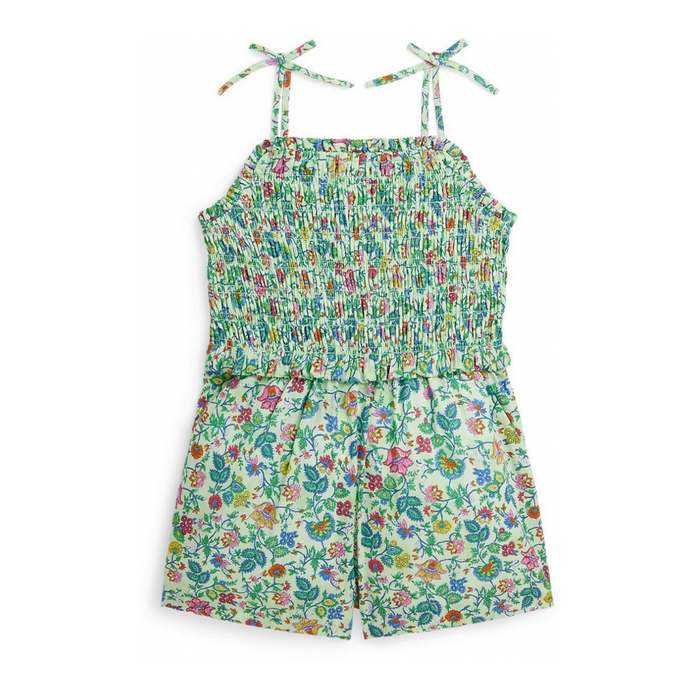 Combi-short 'Floral Smocked Cotton Batiste' pour Bambins & petites filles