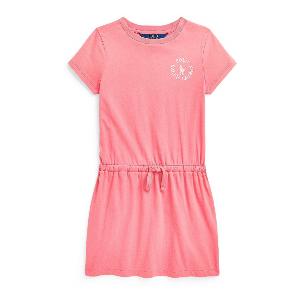 'Big Pony Logo Cotton Jersey' T-Shirt-Kleid für kleinkind & kleine Mädchen