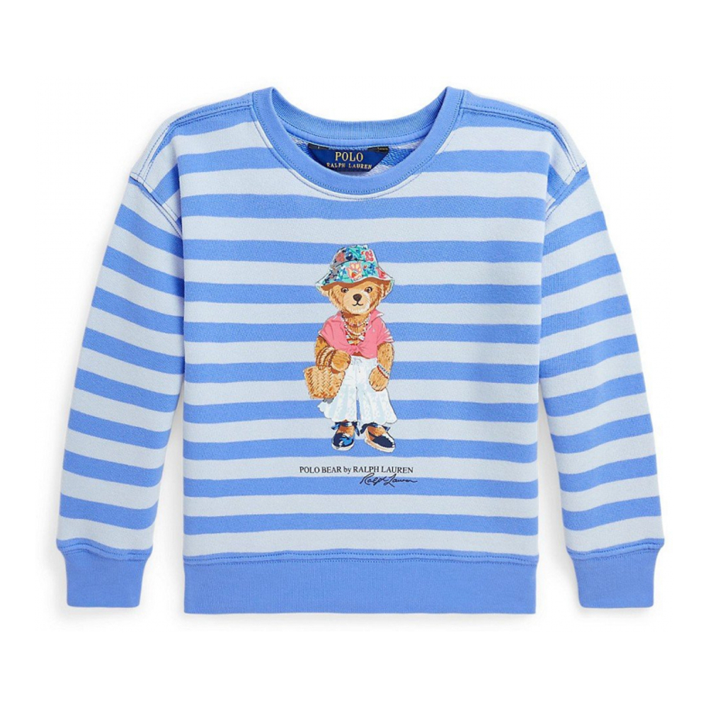 'Polo Bear French Terry Long Sleeve' Sweatshirt für kleinkind & kleine Mädchen