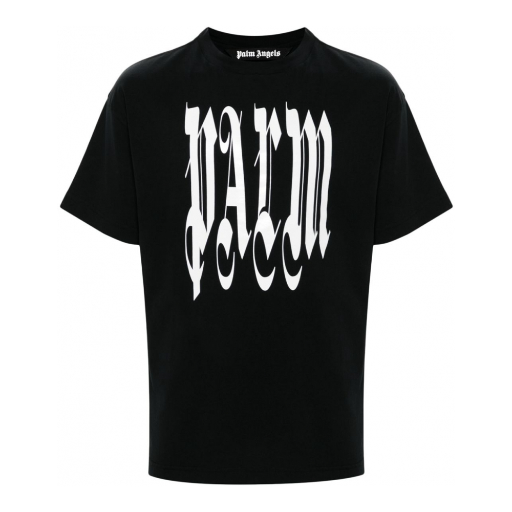 T-shirt 'Gothic Logo-Print' pour Hommes