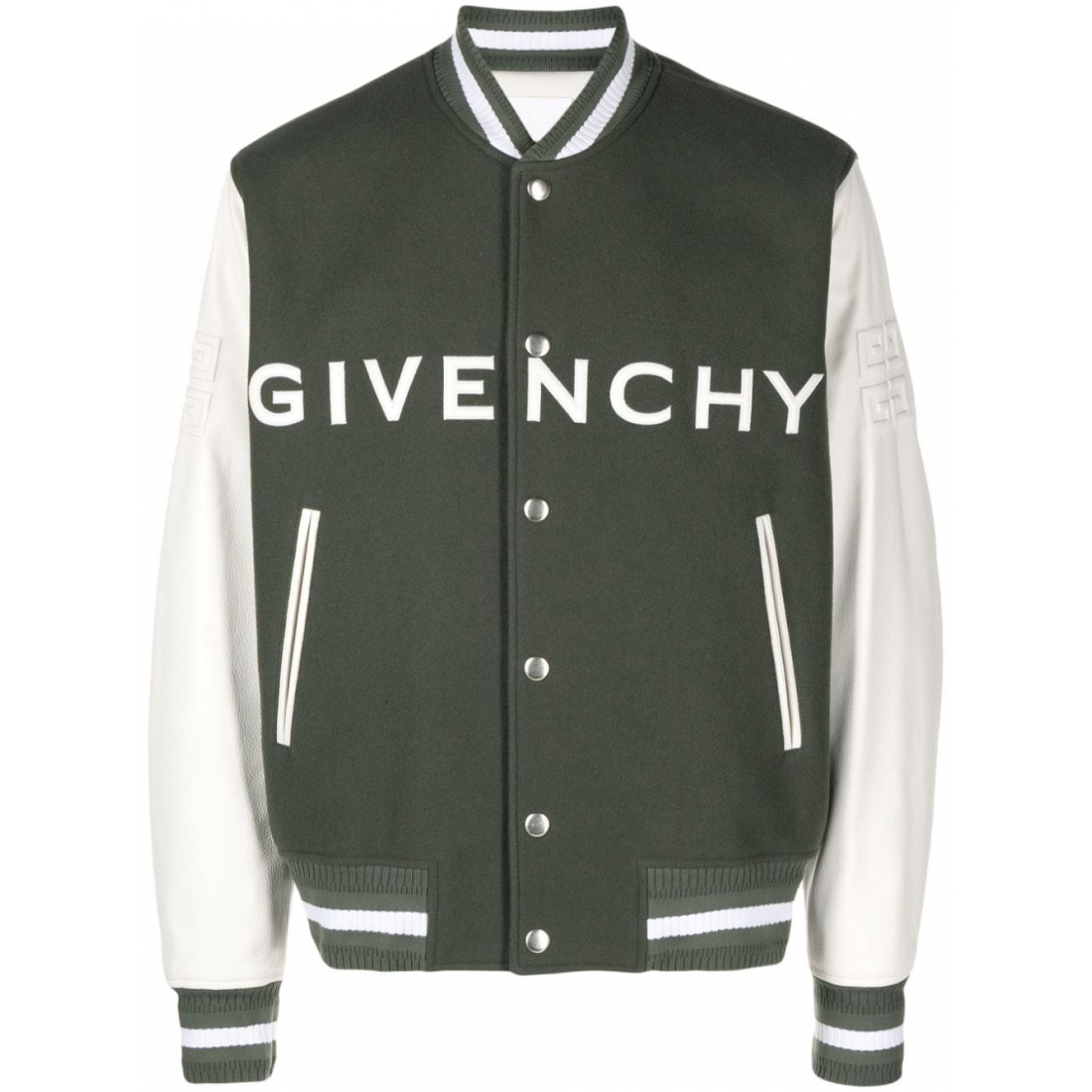 'Logo-Embroidered Button-Up Varsity' Jacke für Herren