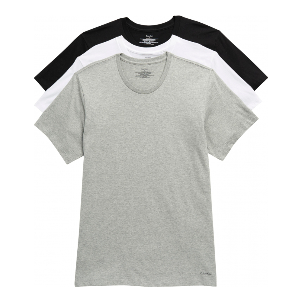 'Cotton Crewneck' T-Shirt für Herren - 3 Stücke