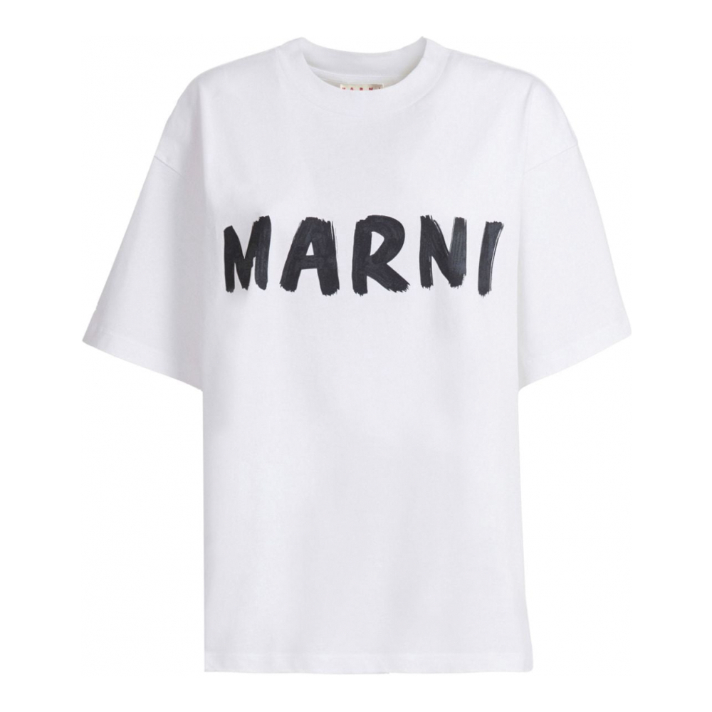 'Logo-Print' T-Shirt für Damen